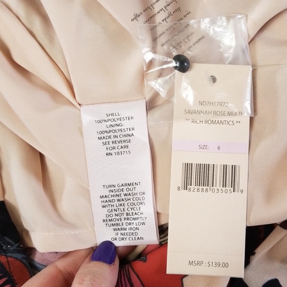 Women's Nanette Lepore Floral Bell Sleeve Dress - Picture 8 of 8